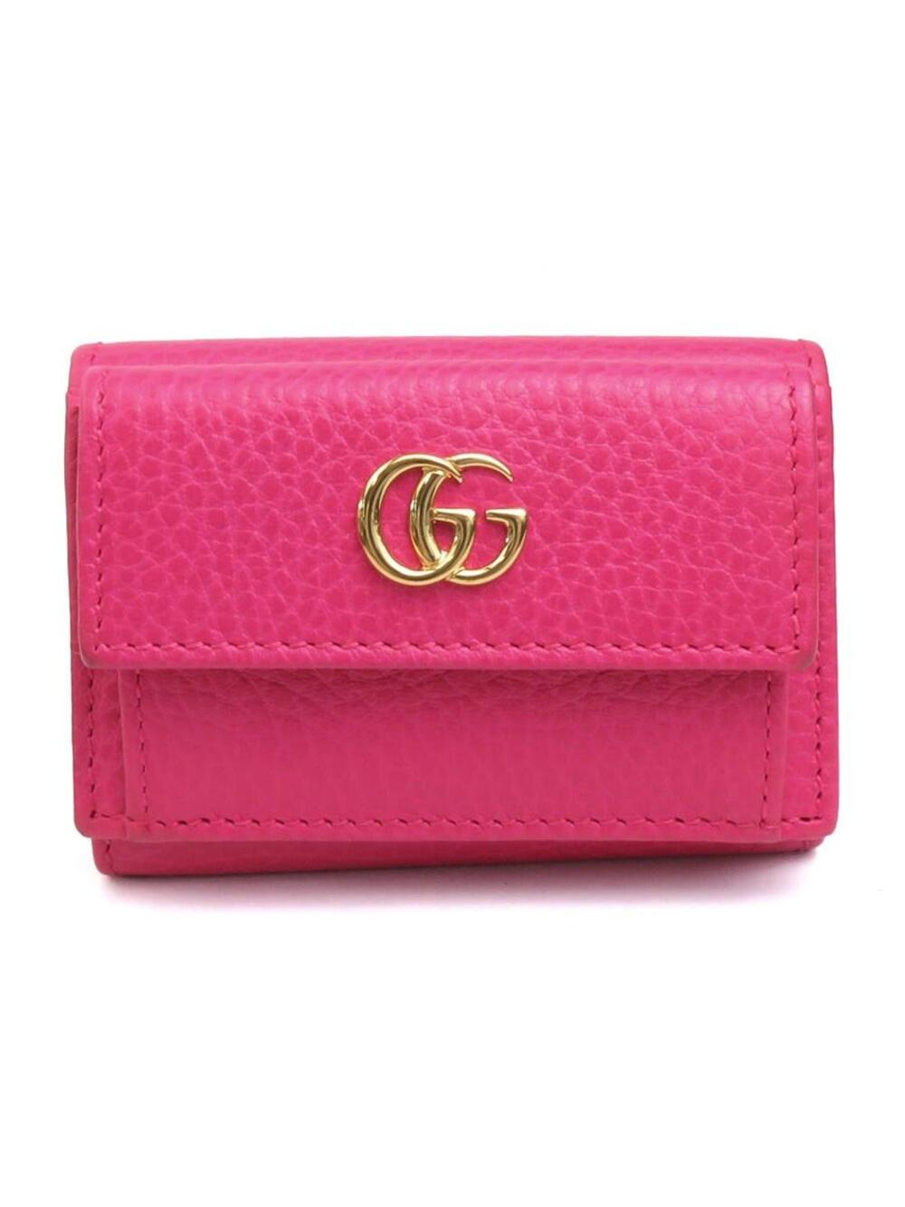 Auth Gucci Gg Marmont Trifold Wallet #293588G28B